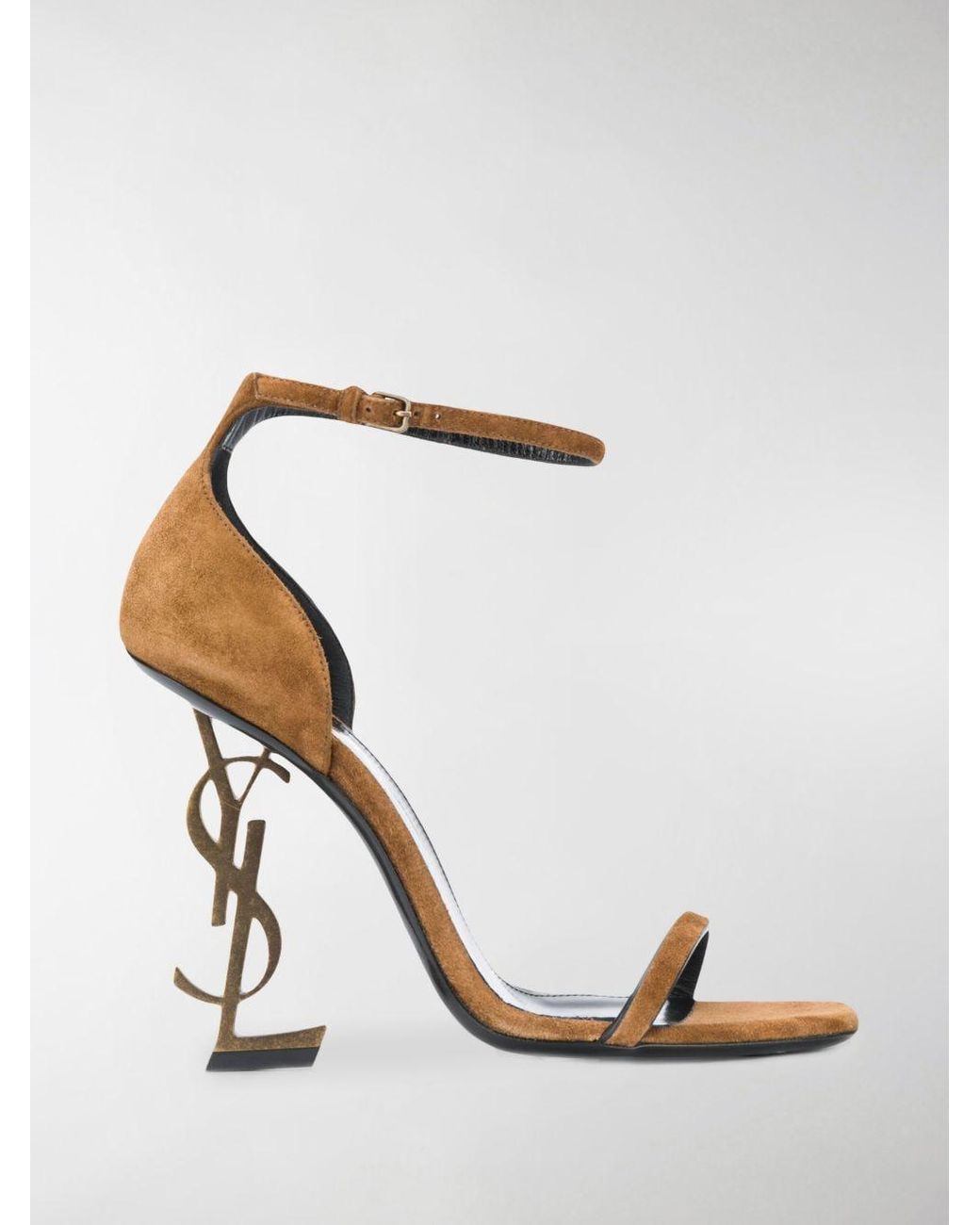 Saint Laurent Opyum 85mm Sandals in Brown Lyst UK
