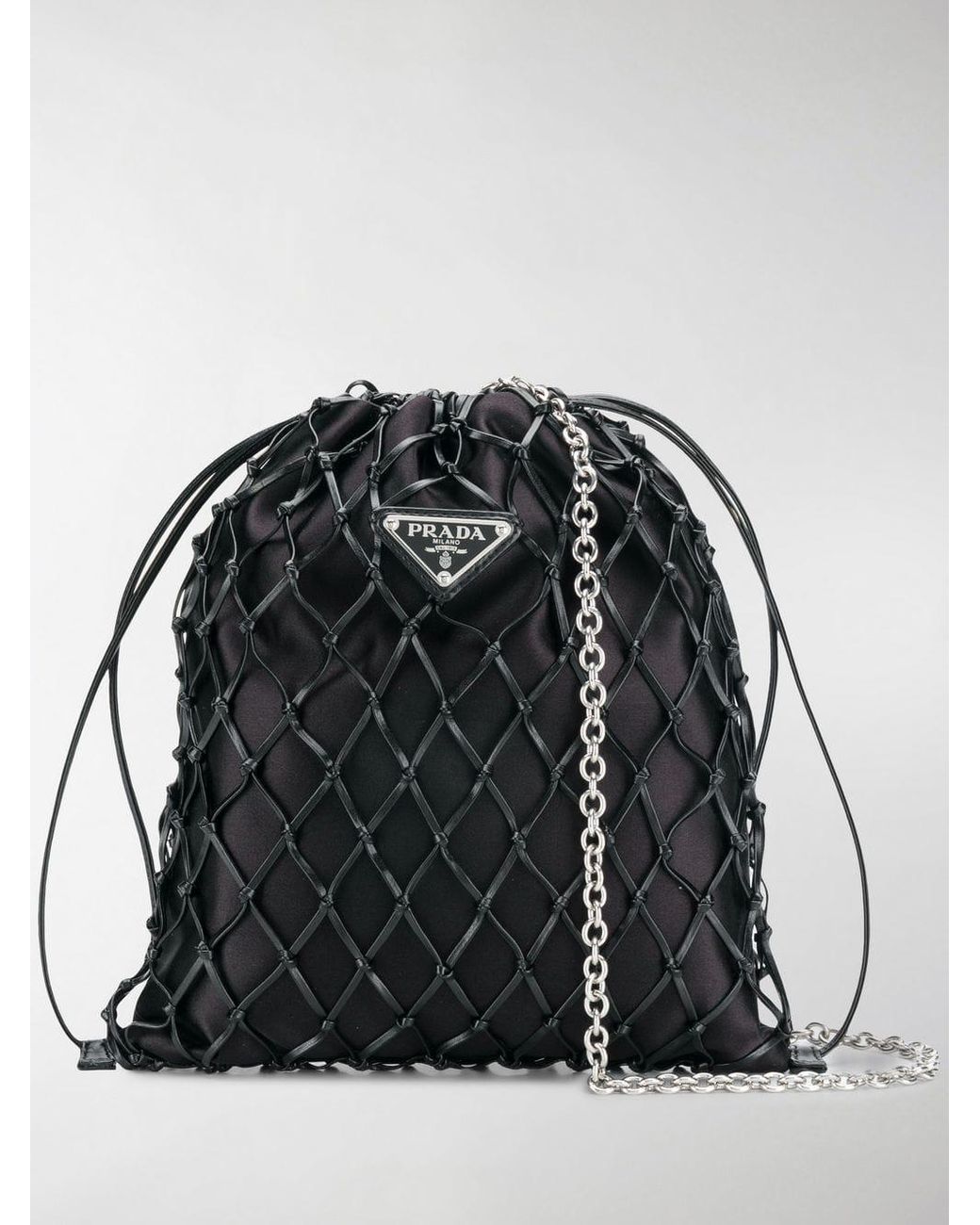 Prada Net Crossbody Bag in Black | Lyst