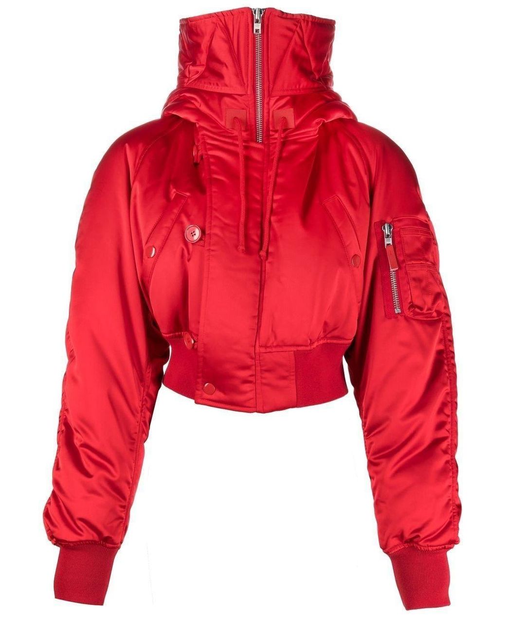 VAQUERA Cropped Puffer Jacket in Red Lyst