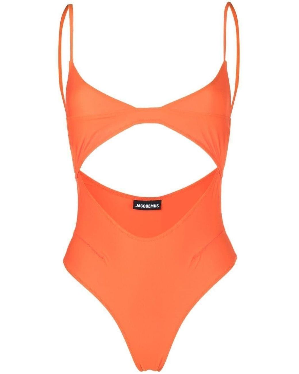 Jacquemus Aranja High-leg Cut-out Swimsuit in Orange | Lyst