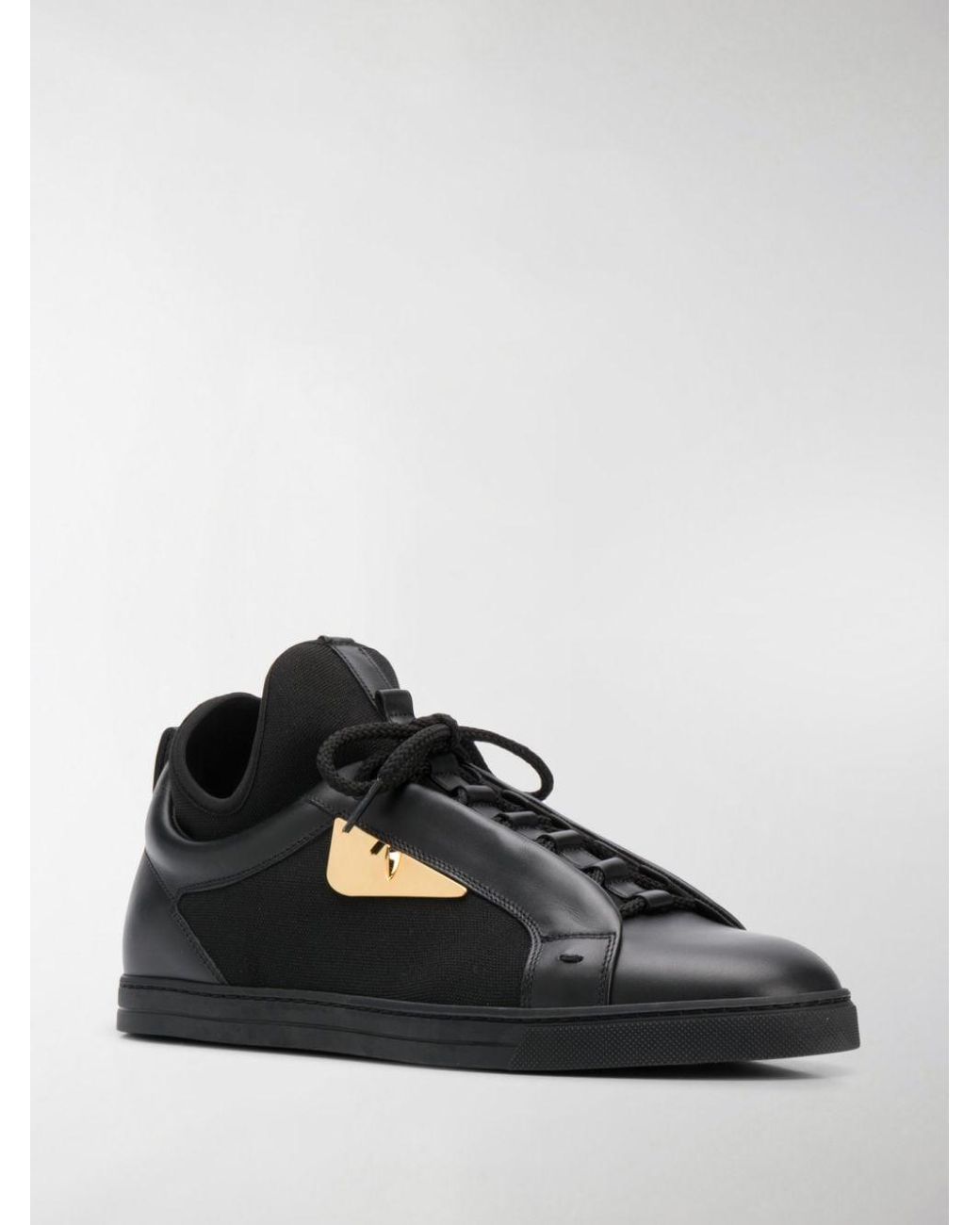 Fendi Bag Bugs Eyes-appliqué Sneakers in Black for | Lyst