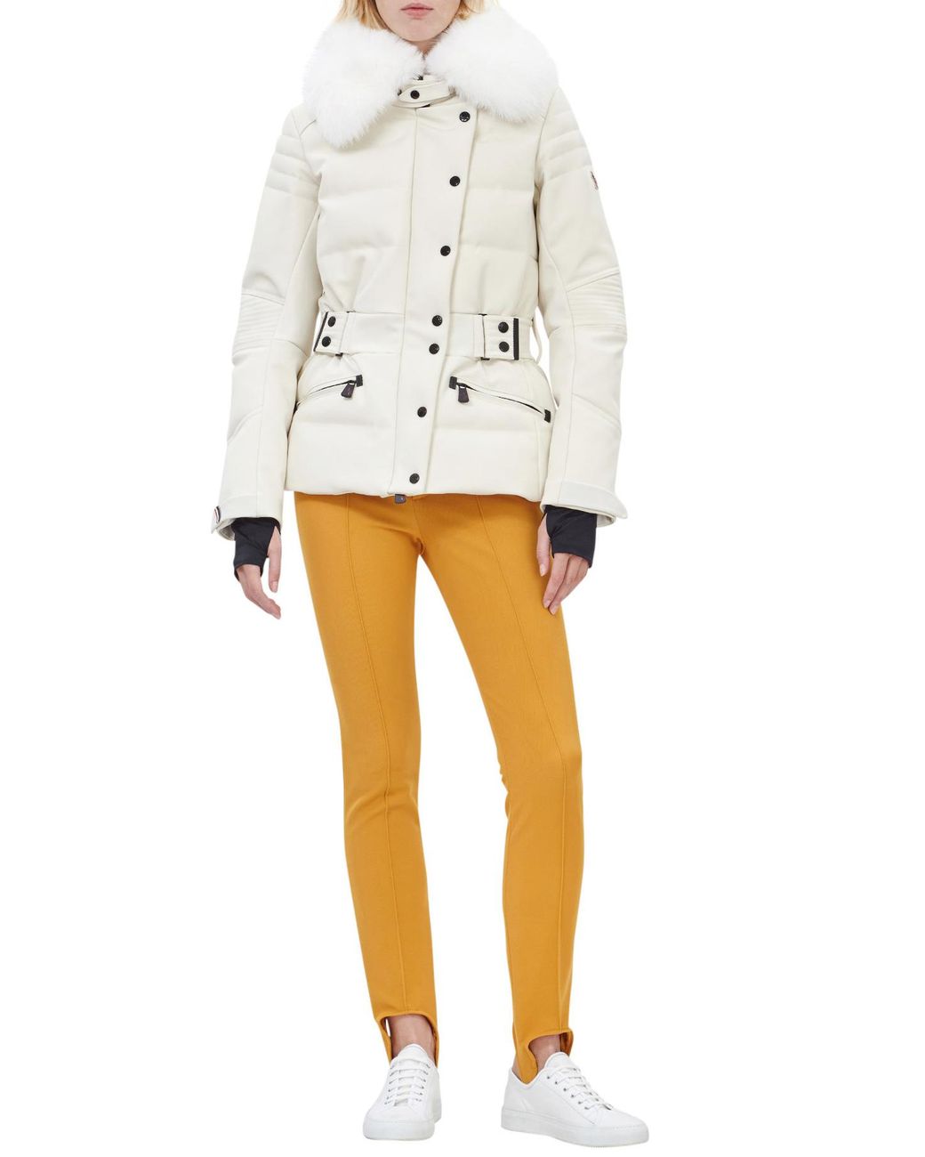 3 MONCLER GRENOBLE Fur Collar Quilted 