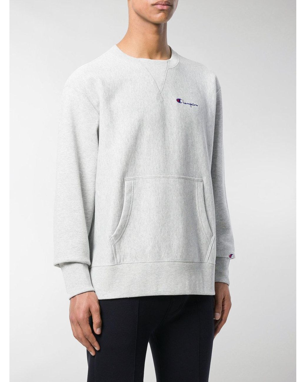 Champion Kangaroo-pocket Sweatshirt in Gray for Men | Lyst