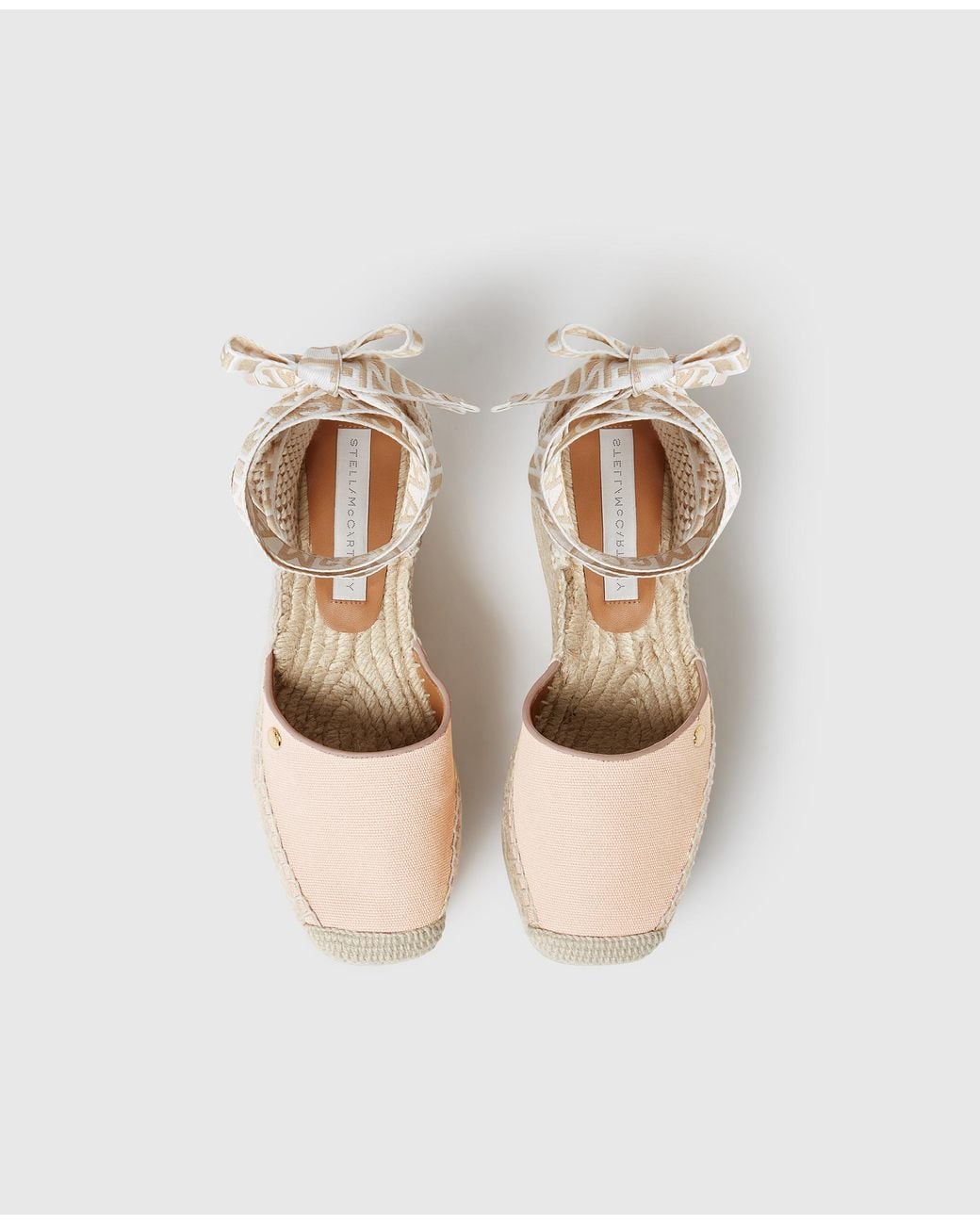 Stella McCartney Natural Gaia 85 Wedge Espadrilles