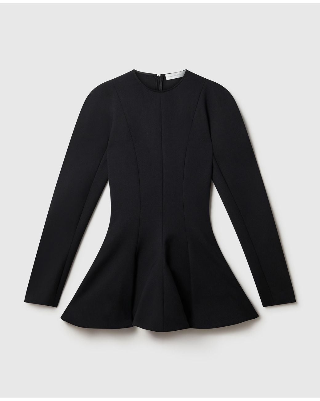 Stella McCartney Black Peplum Wool Mini Dress