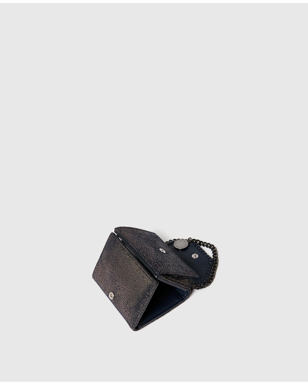 Stella McCartney White Falabella Trifold Wallet With Chain