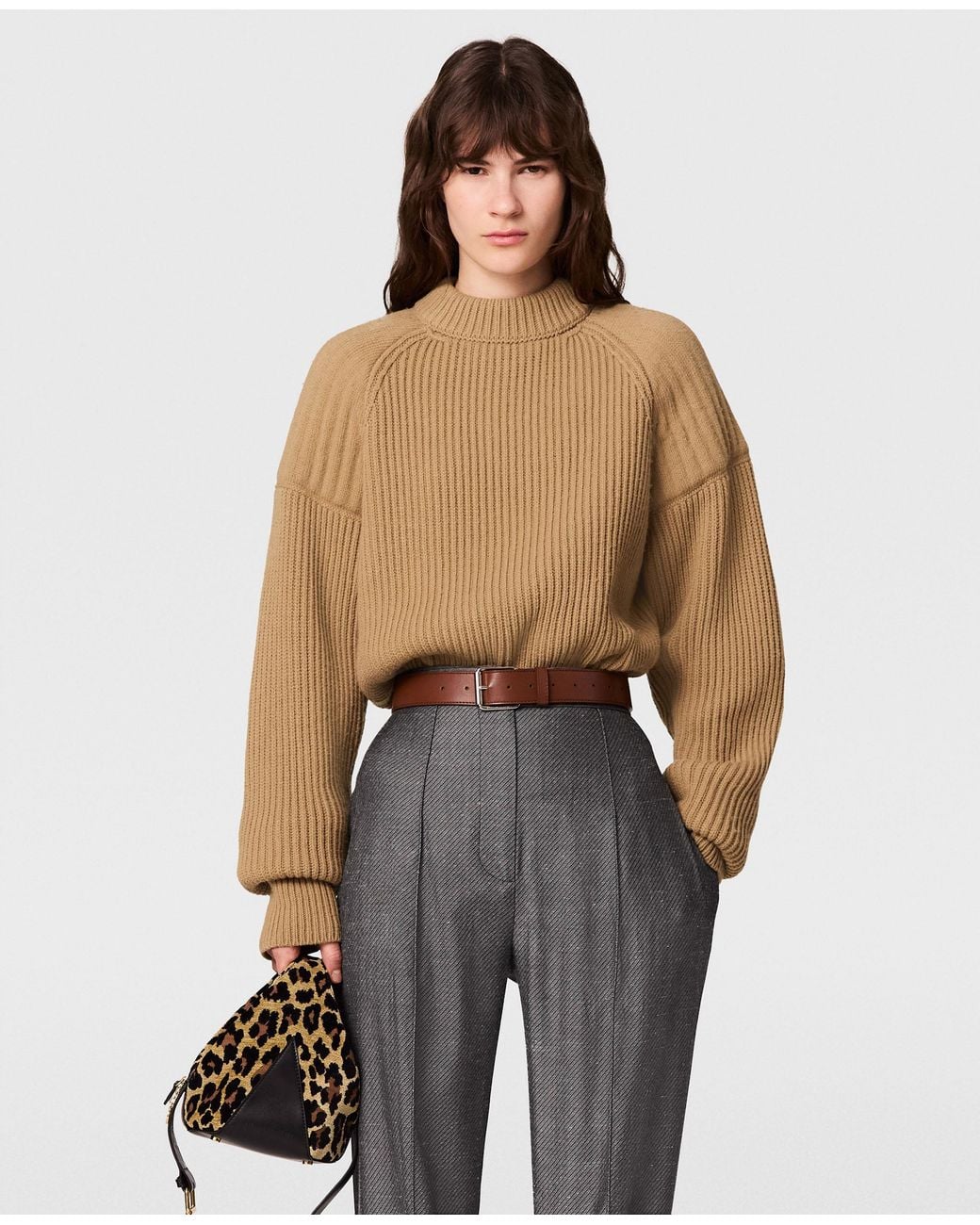 Stella McCartney Natural Crewneck Spiber Knit Sweater