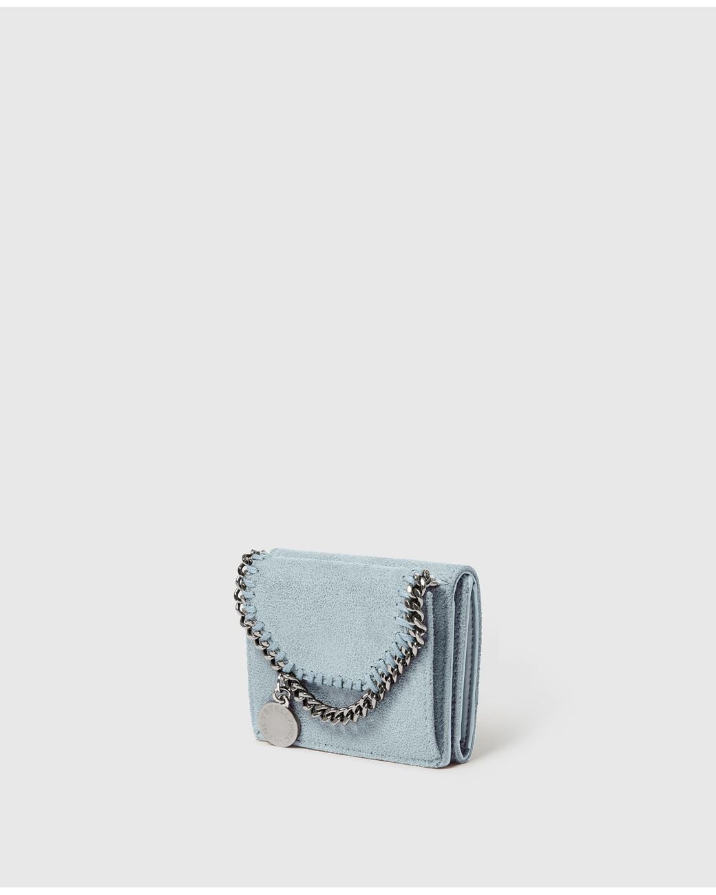 Stella McCartney Blue Falabella Trifold Wallet With Chain