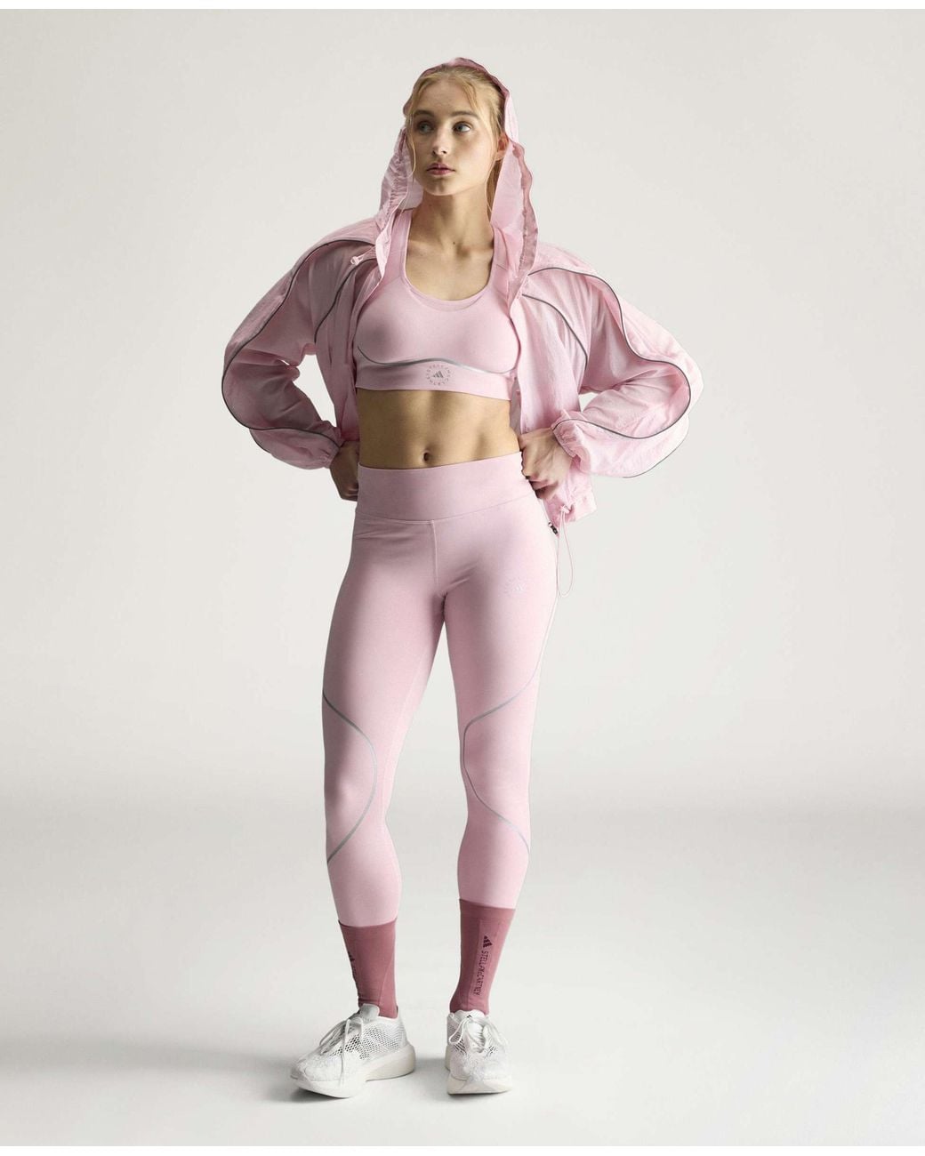 Stella McCartney Pink Adidas By Running High-Support Sports Bra