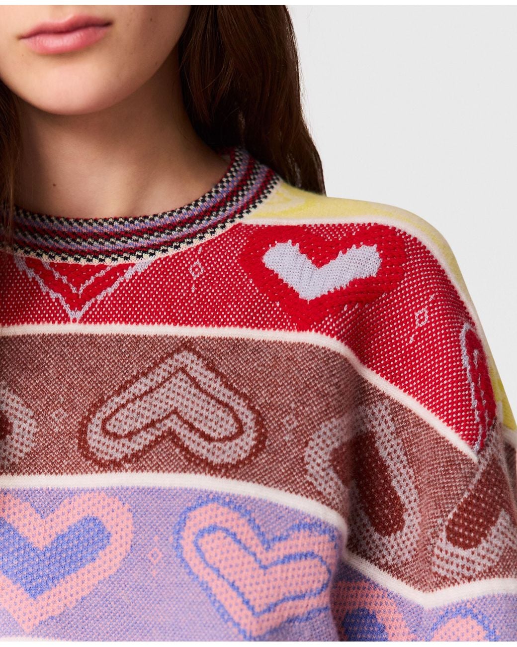Stella McCartney Red Heart Fair Isle Sweater