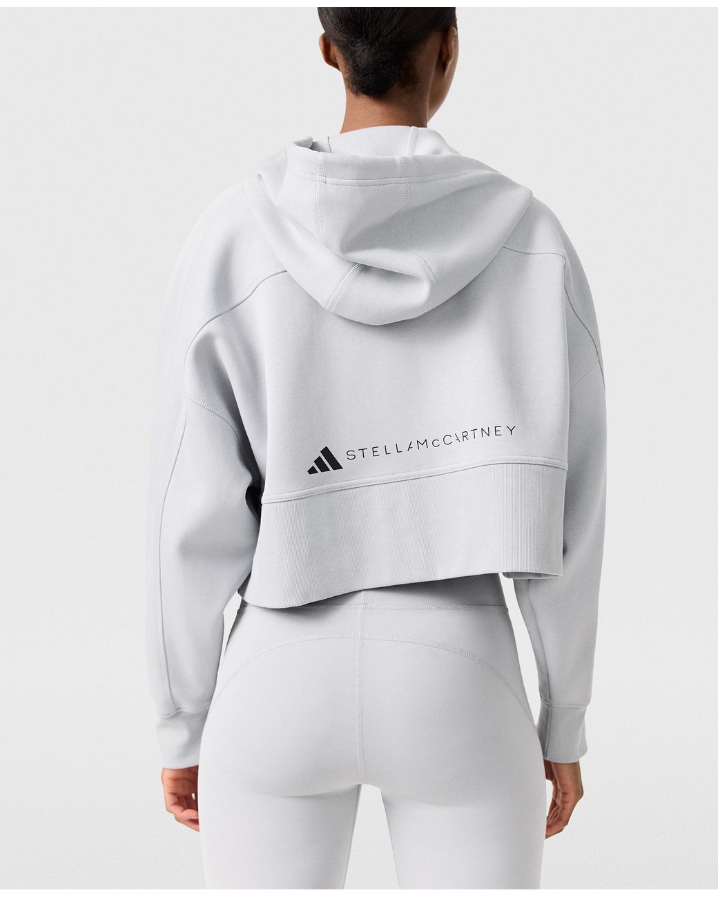 Stella McCartney Blue Logo Cropped Hoodie