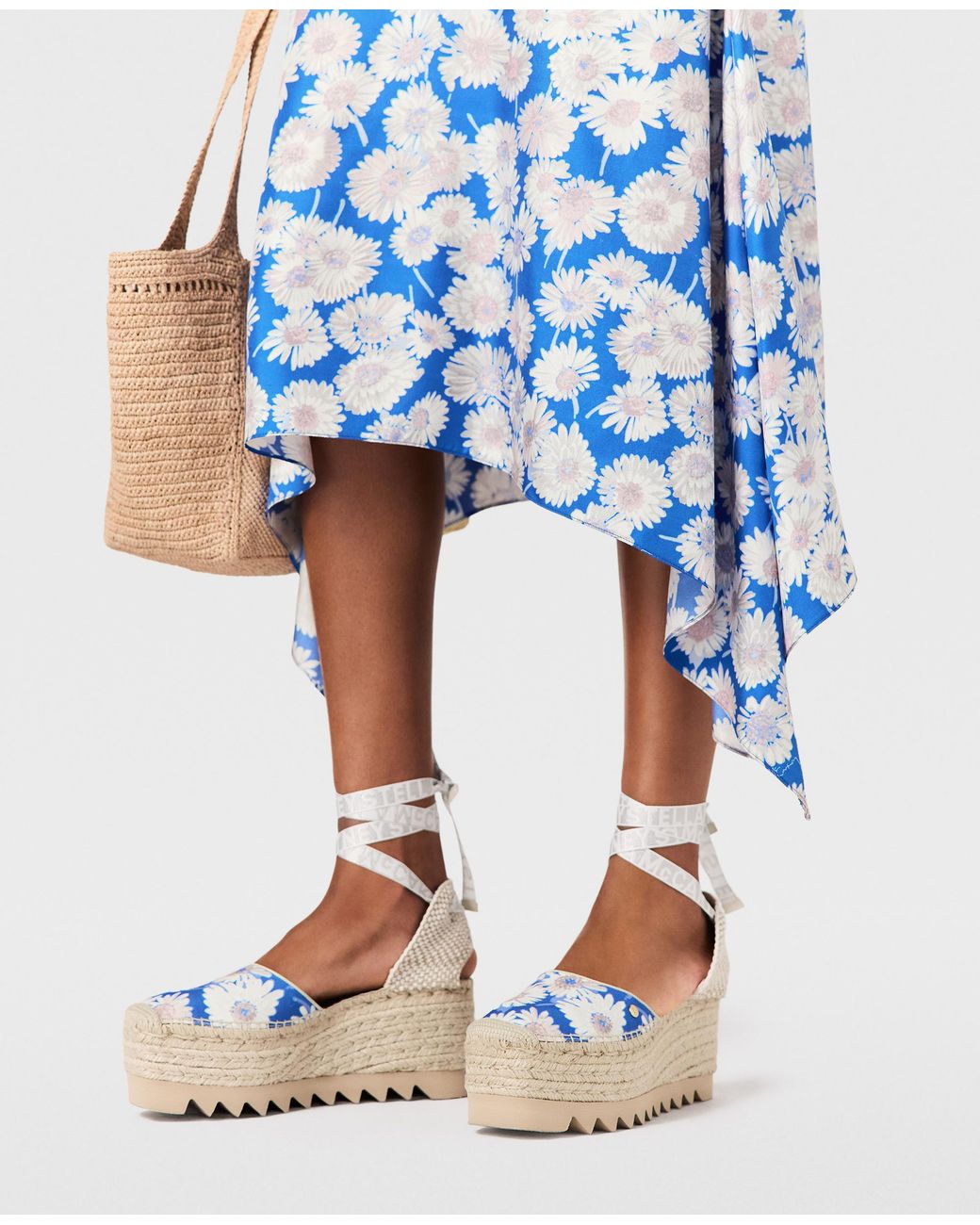 Stella McCartney Natural Espadrilles Gaia À Marguerites Imprimées