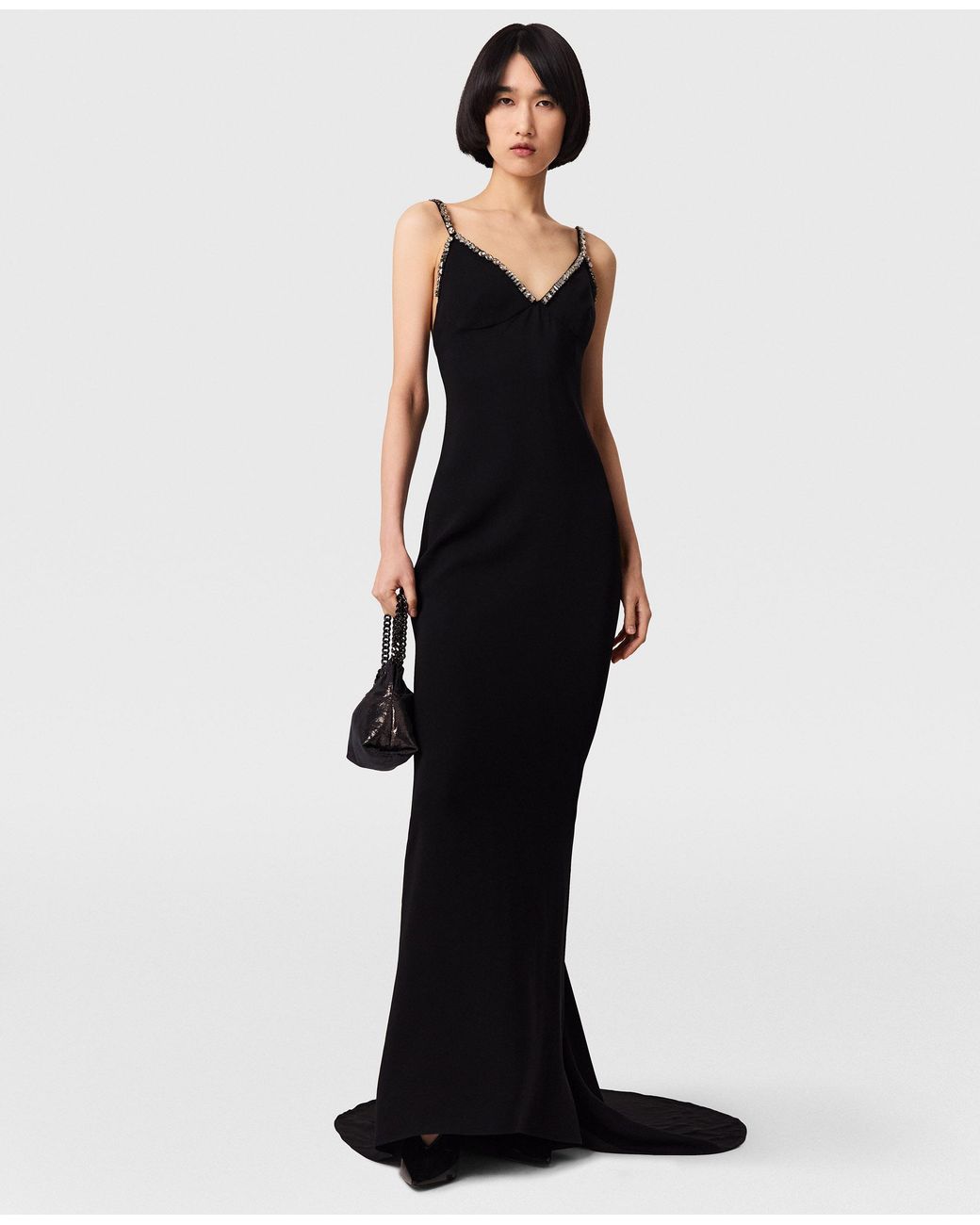 Stella McCartney Blue Embellished Textured Gown