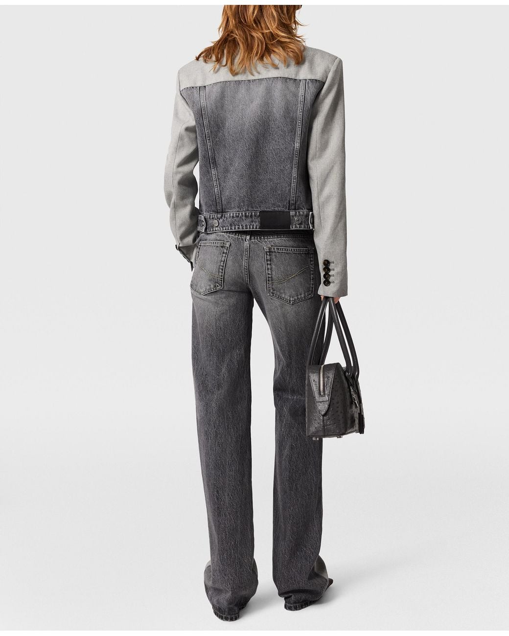Stella McCartney Gray Stella Mccartney Colour-Block Denim Jacket