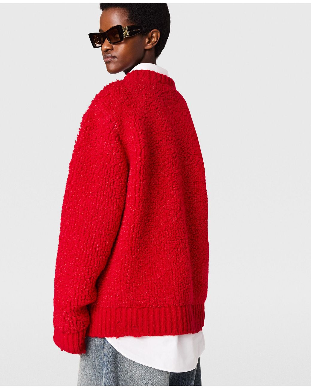 Stella McCartney Red Airbrushed Horse Graphic Crewneck Jumper