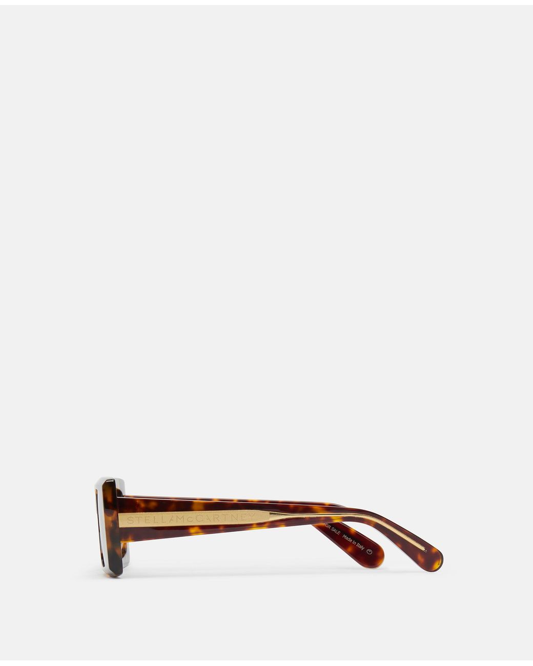 Stella McCartney Natural Logo-Engraved Rectangular Sunglasses, One Size