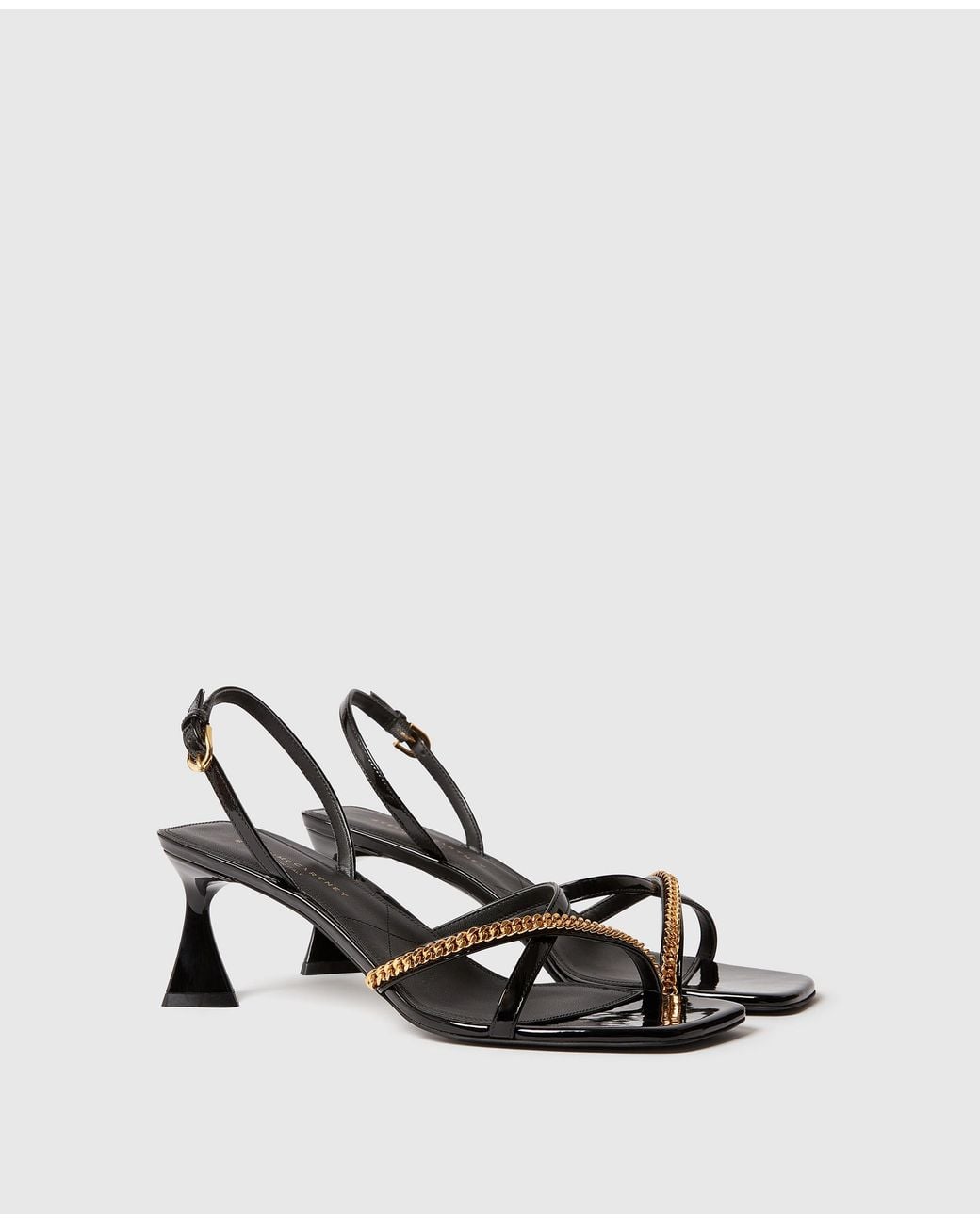 Stella McCartney White Elsa Patent Kitten Heels