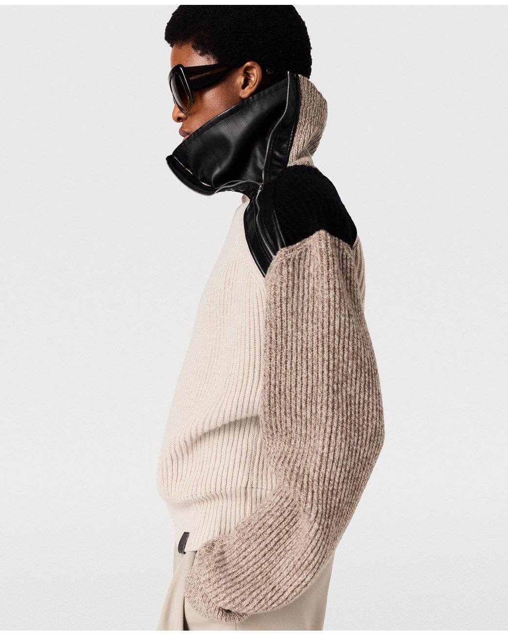 Stella McCartney Natural Block Panelled Knit Jumper