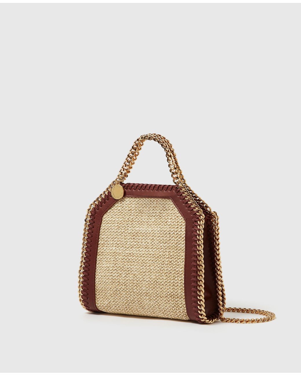 Stella McCartney Natural Falabella Raffia Mini Tote Bag