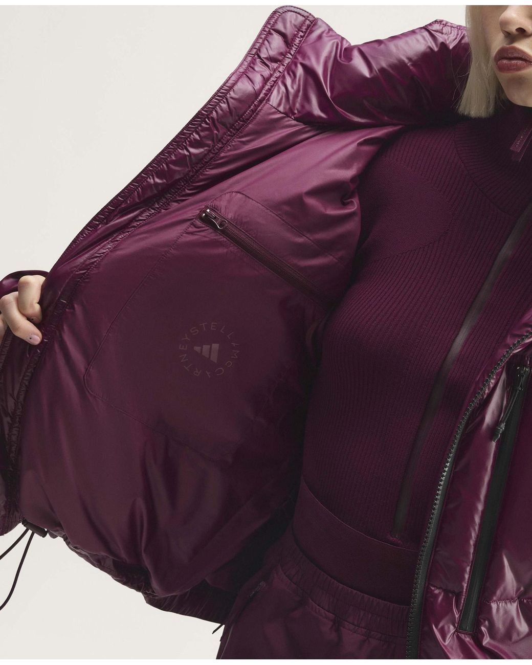 Stella McCartney Purple Adidas By Padded Winter Jacket