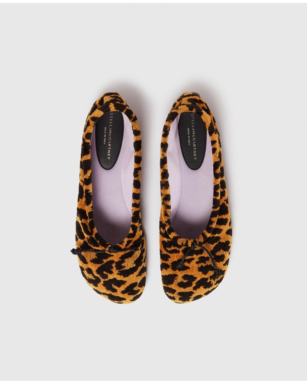 Stella McCartney White Ryder Leopard Ballet Flats