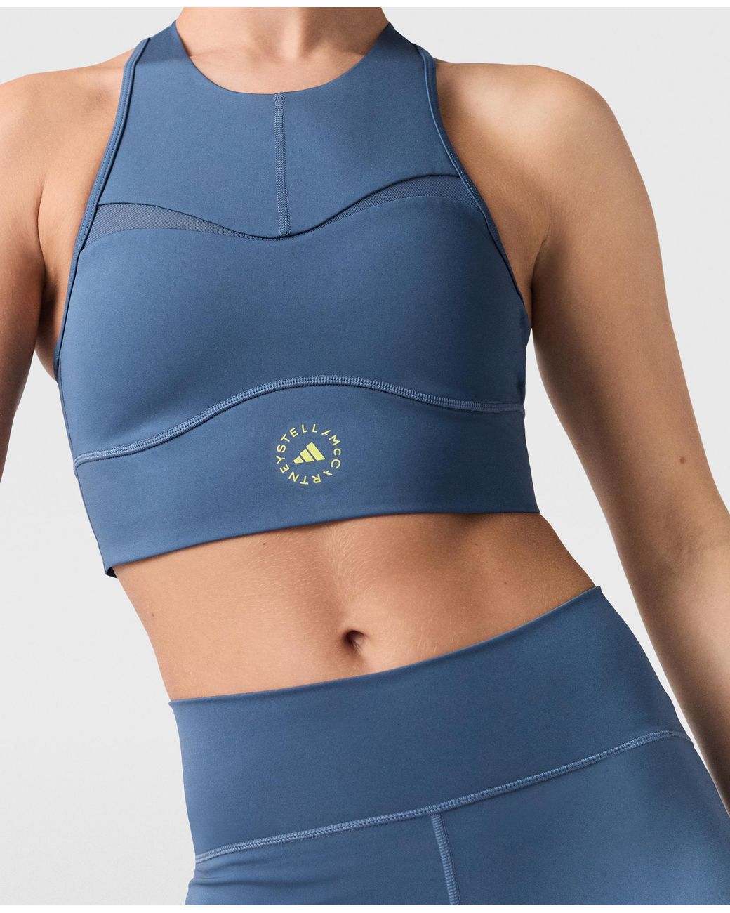 Stella McCartney Blue Logo Cropped Training Top