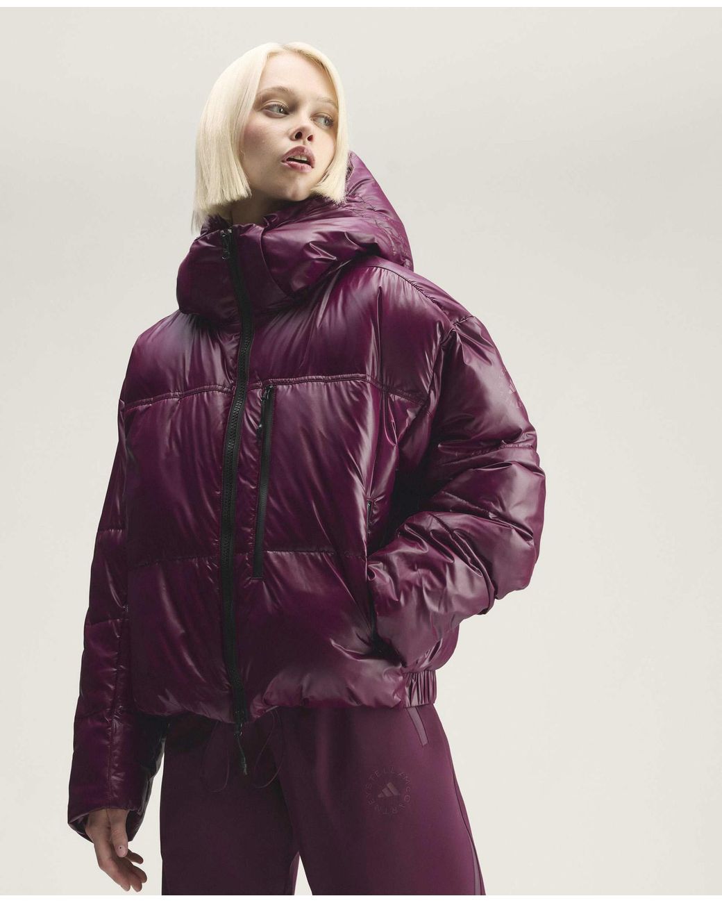 Stella McCartney Purple Adidas By Padded Winter Jacket