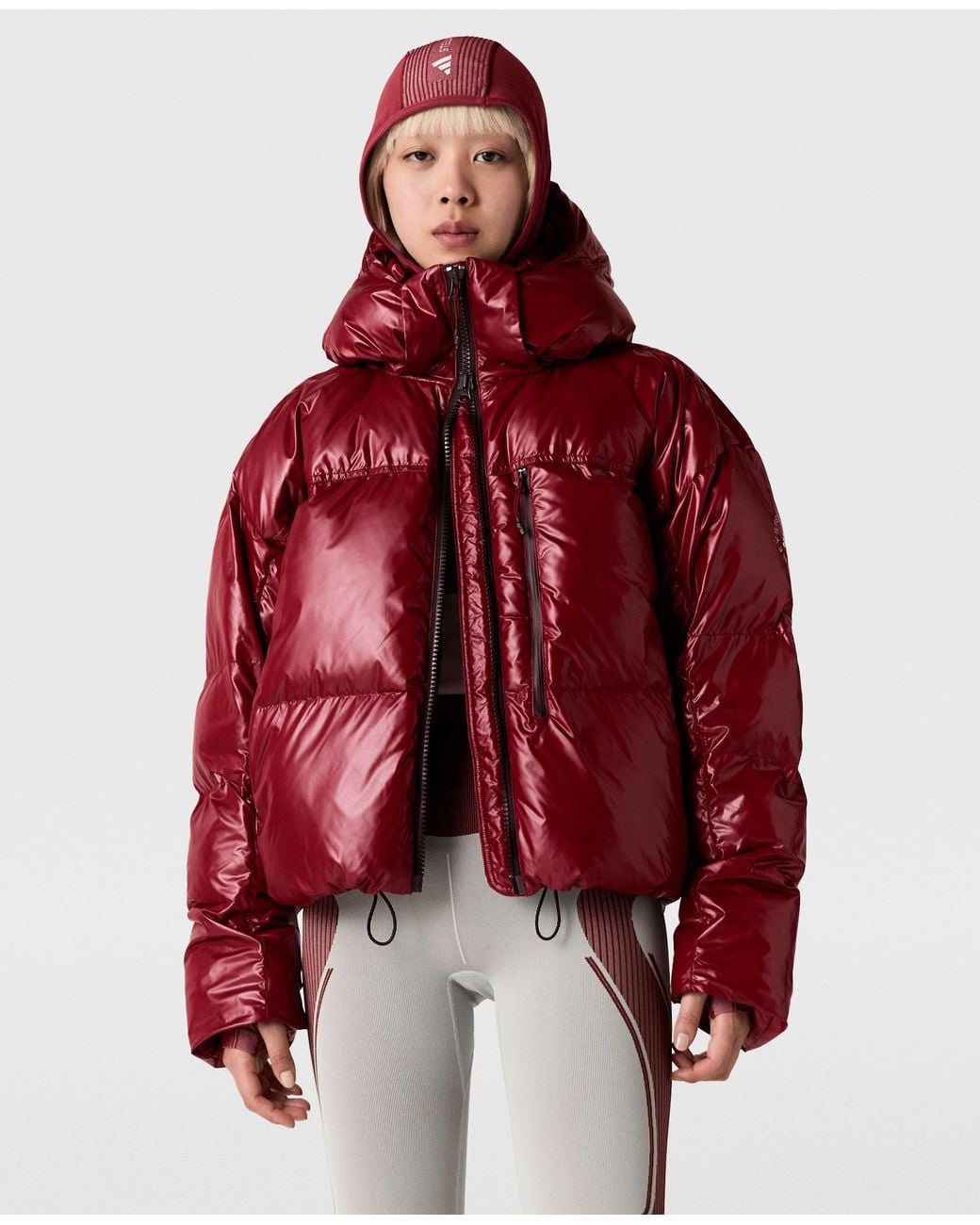 Stella McCartney Red Truenature Short Padded Coat