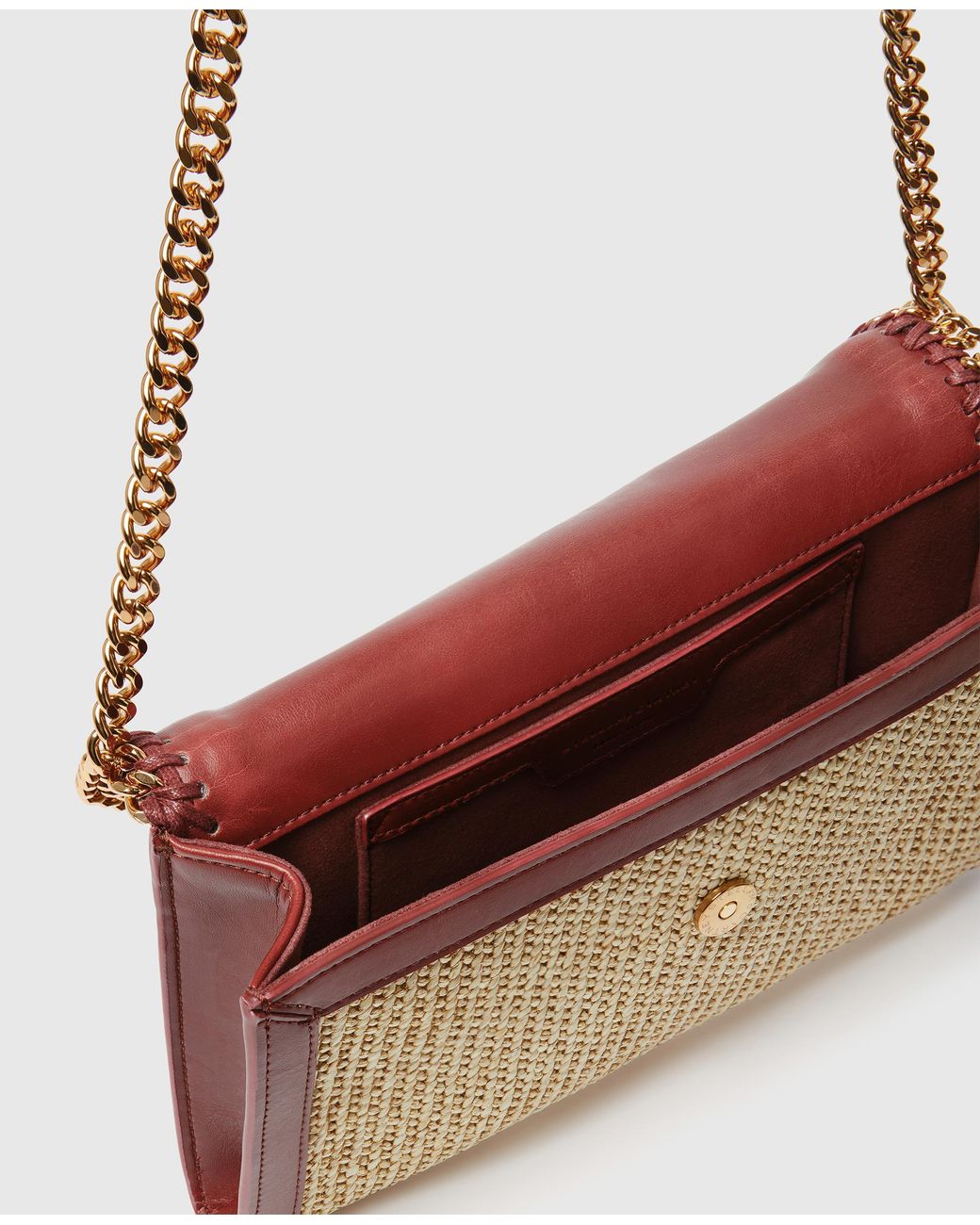 Stella McCartney Multicolor Falabella Raffia Wallet Crossbody Bag