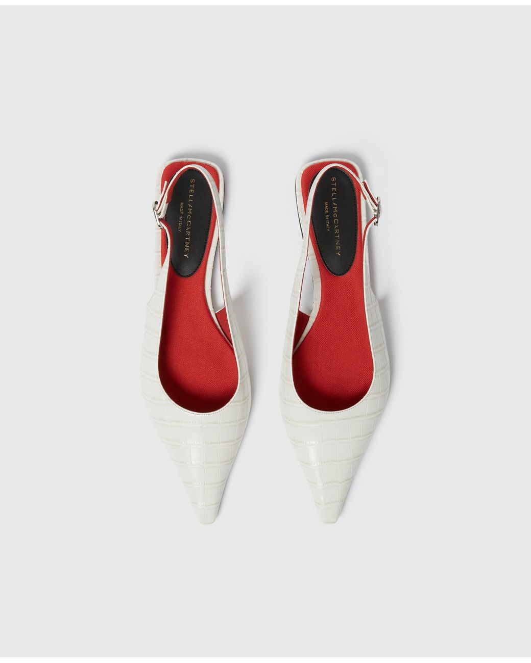 Stella McCartney White Elsa Slingback Flats