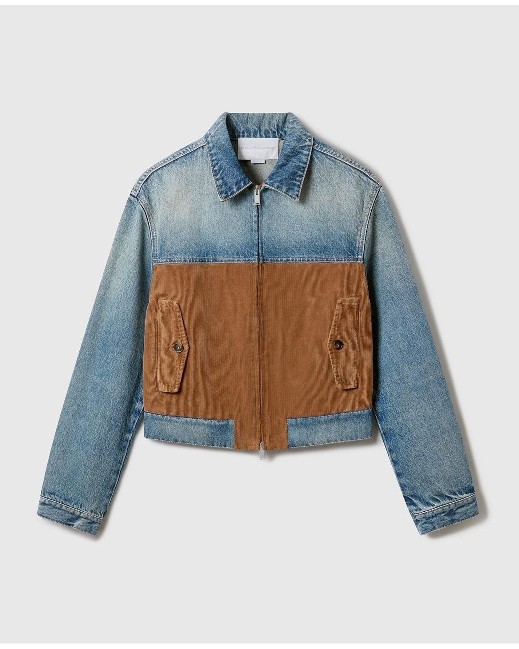Stella McCartney Blue Corduroy Panel Denim Jacket