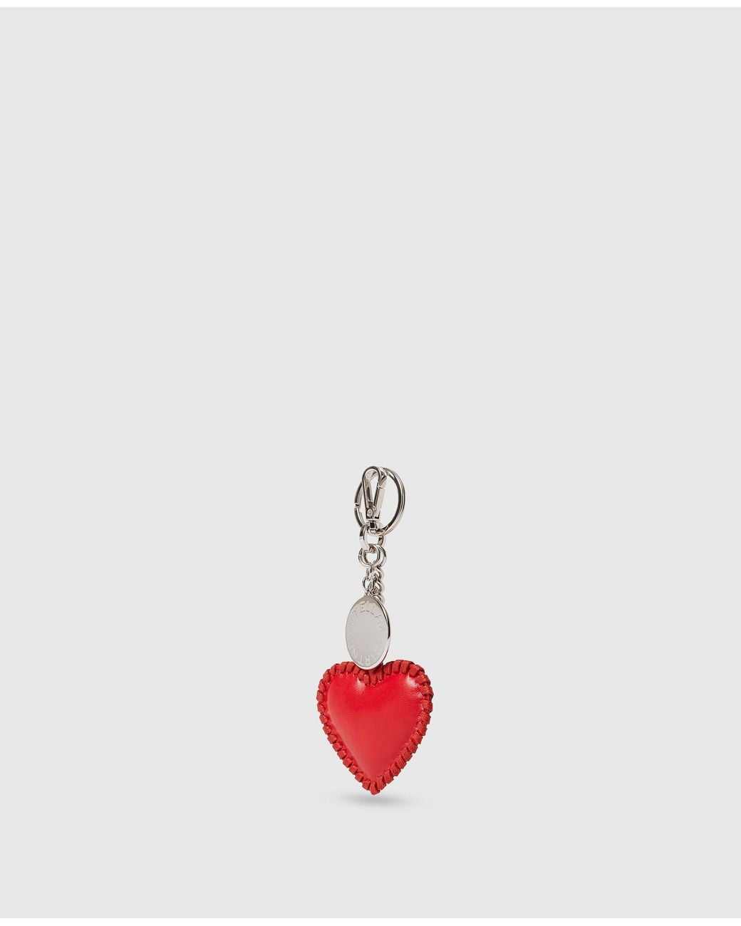 Stella McCartney White Whipstitch Heart Charm