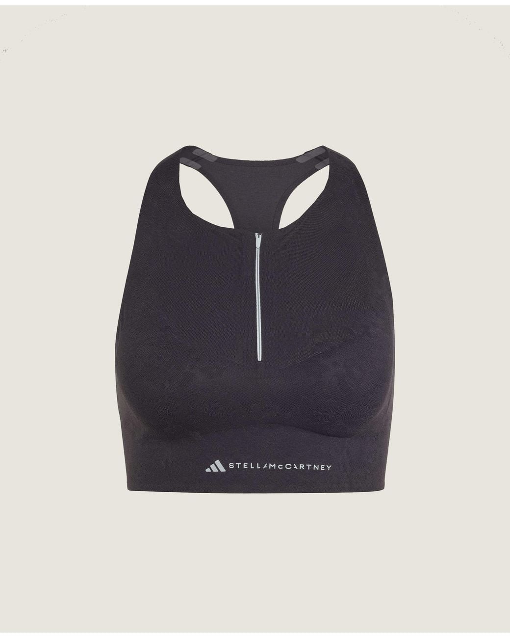 Stella McCartney Blue Adidas By Running Floral Lace Crop Top