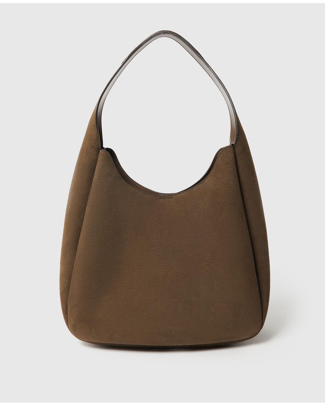 Stella McCartney Brown Logo Suede Large Hobo Bag
