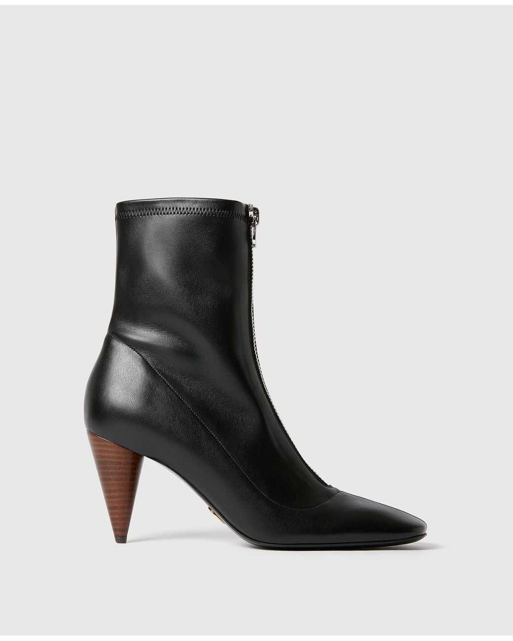 Stella McCartney Black Zipper Ankle Boots