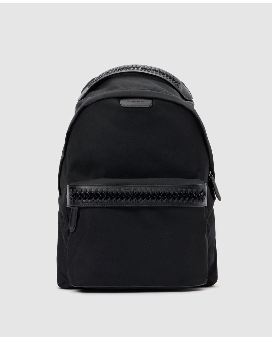 Stella McCartney Black Logo Strap Backpack