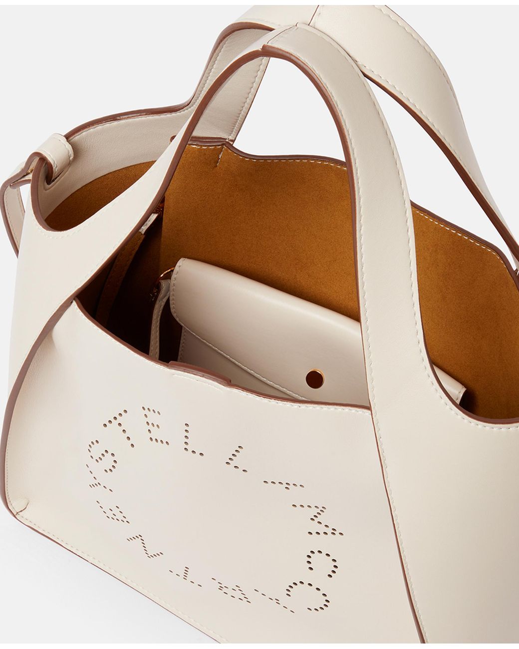 Stella McCartney Natural Logo Crossbody Tote Bag