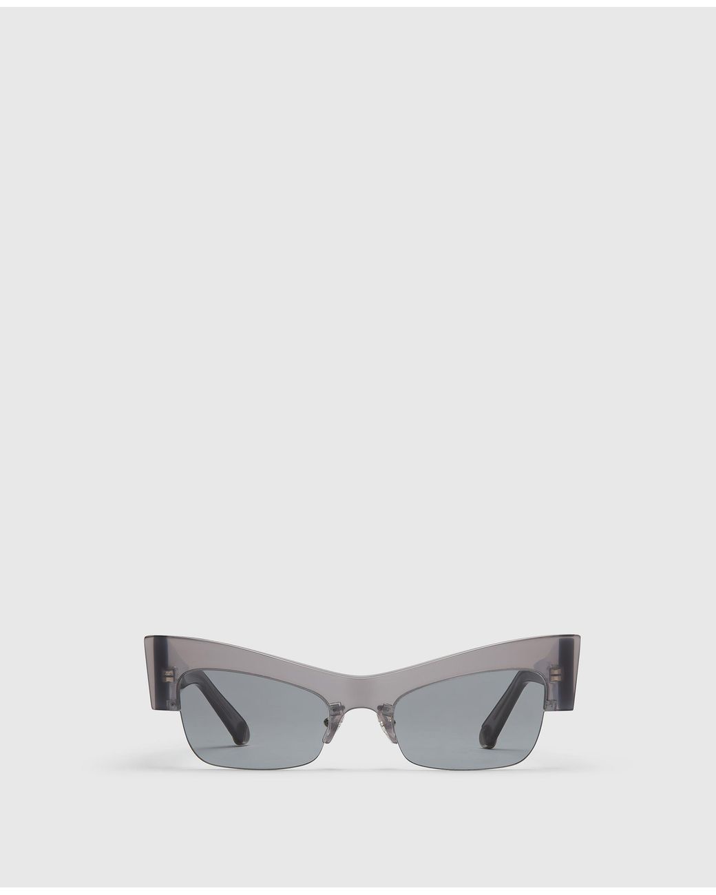 Stella McCartney White Medallion Geometric Sunglasses