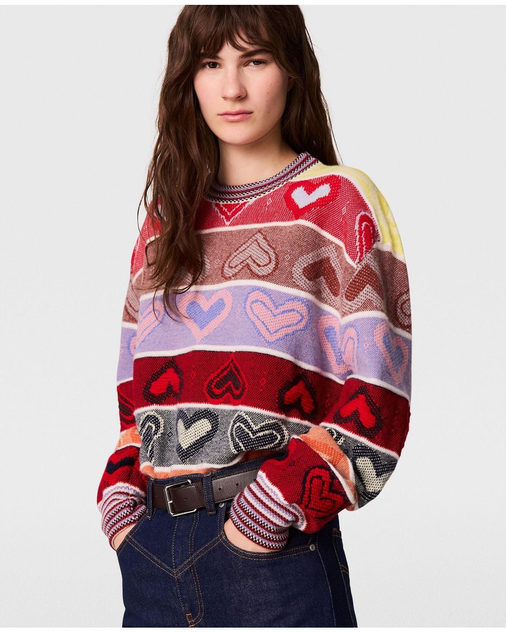 Stella McCartney Red Heart Fair Isle Sweater