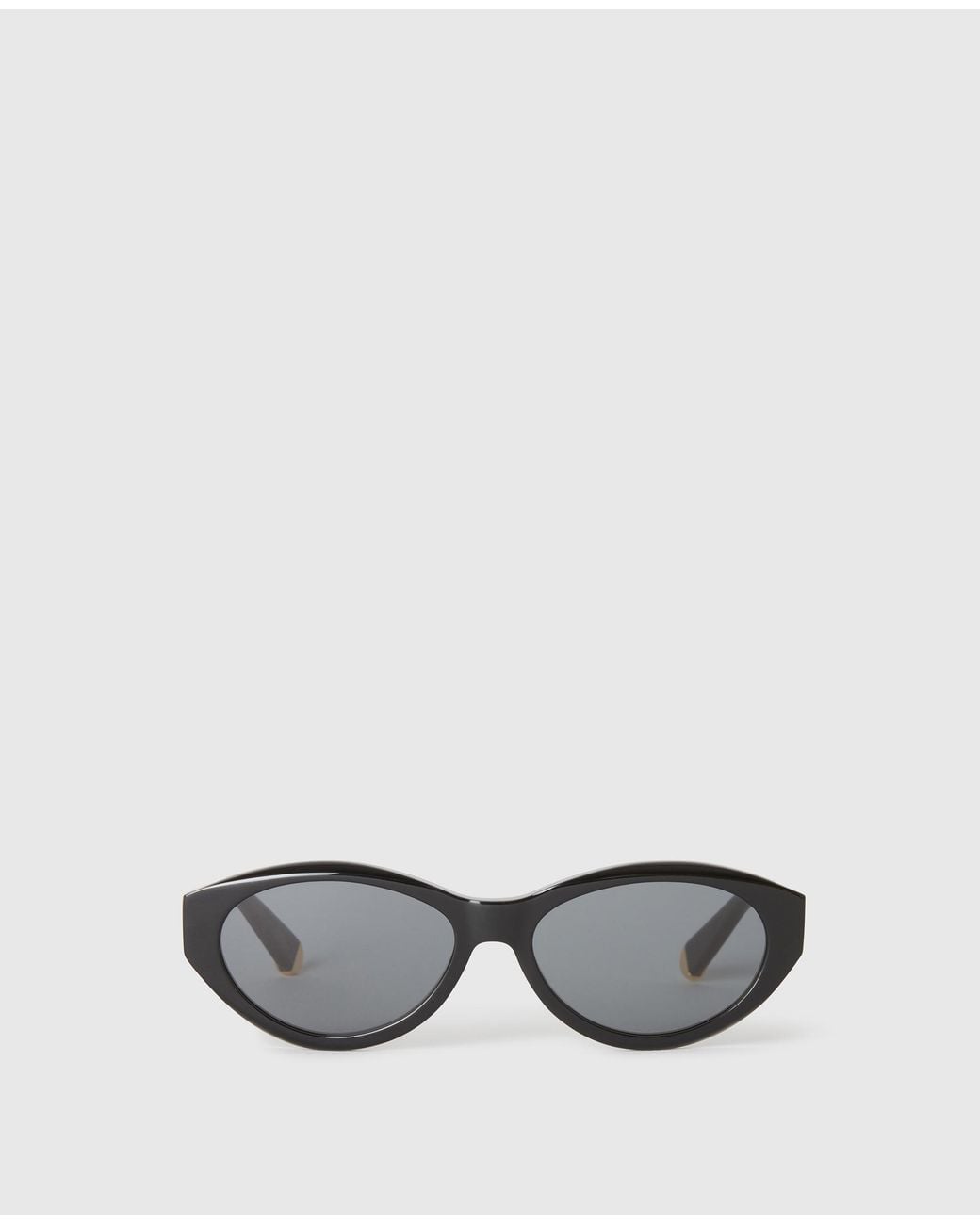 Stella McCartney Gray Logo Oval Sunglasses
