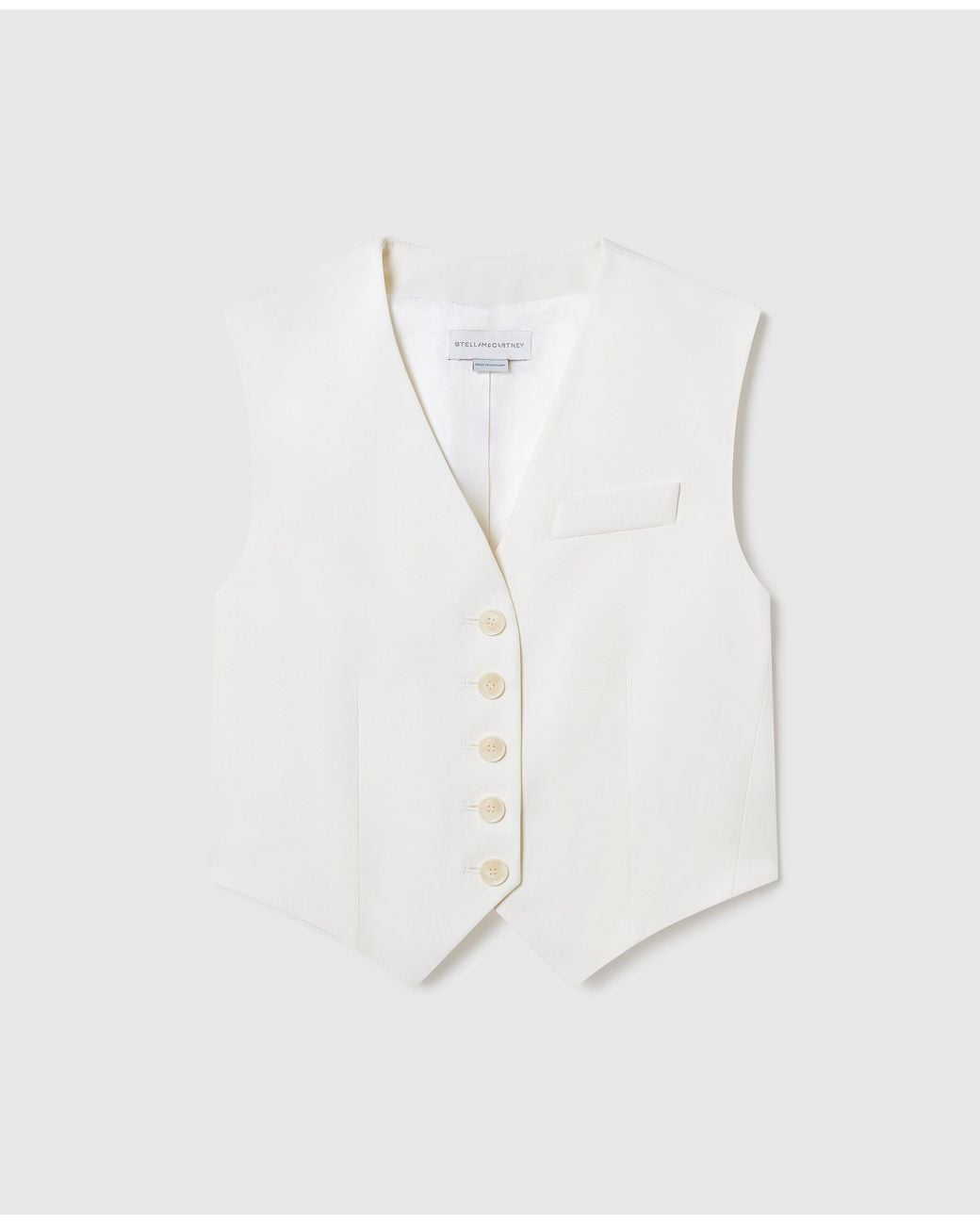 Stella McCartney White Single-Breasted Waistcoat