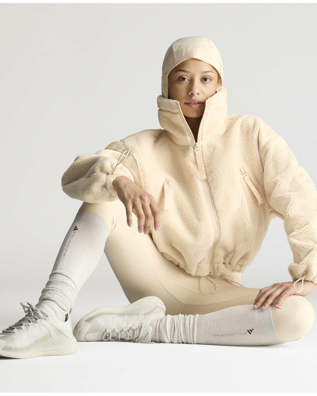 Stella McCartney Natural Adidas By Full-Zip Winter Fleece