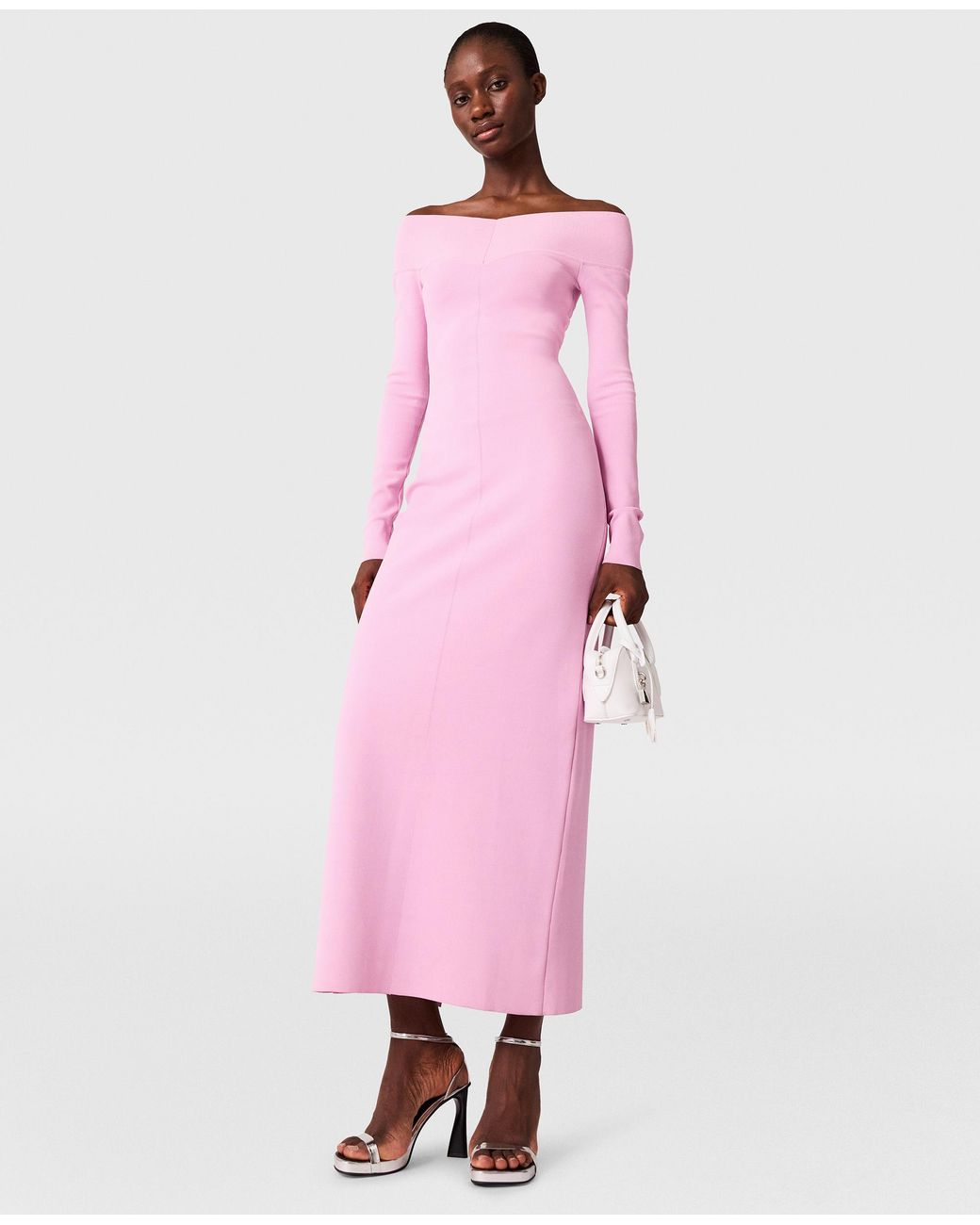Stella McCartney Pink Compact Knit Long Sleeve Dress