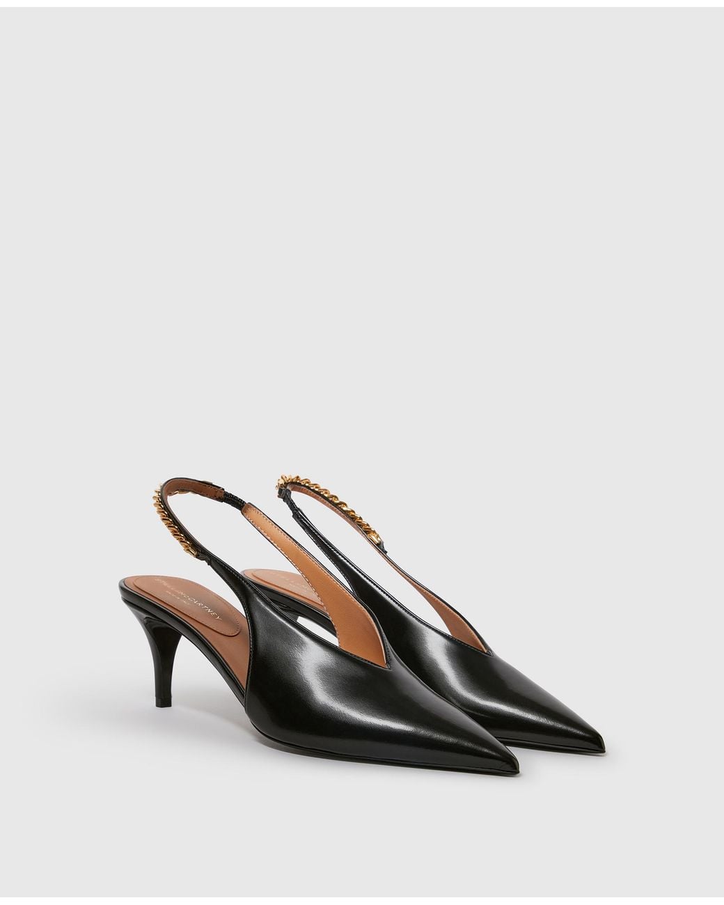 Stella McCartney Natural Falabella Slingback Shoes