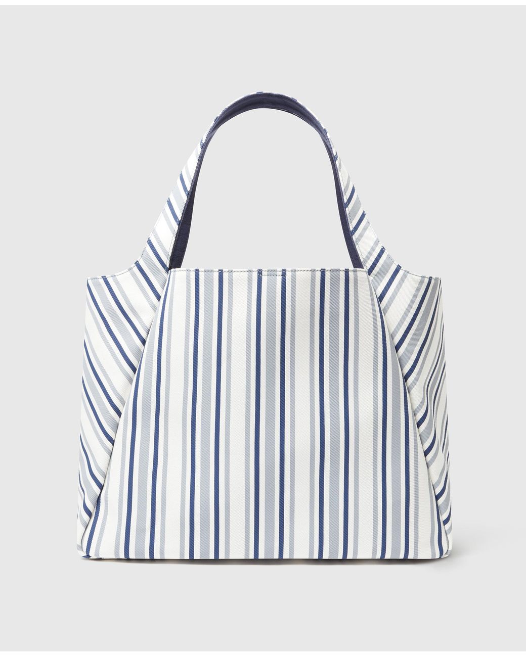 Stella McCartney White Logo Striped Tote Bag