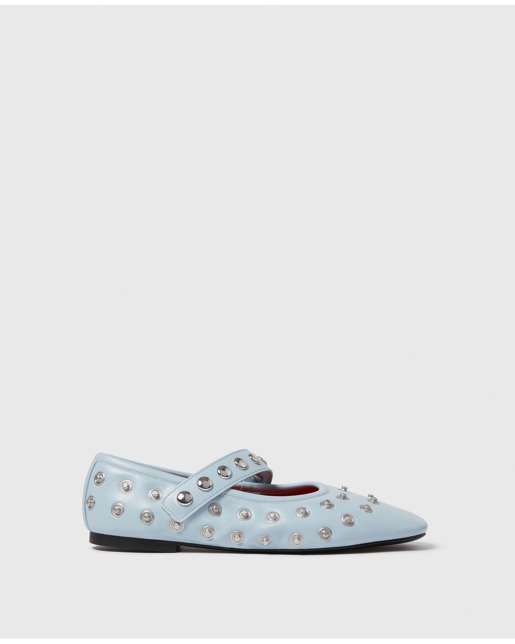 Stella McCartney White Ryder Popper-studded Ballet Flats