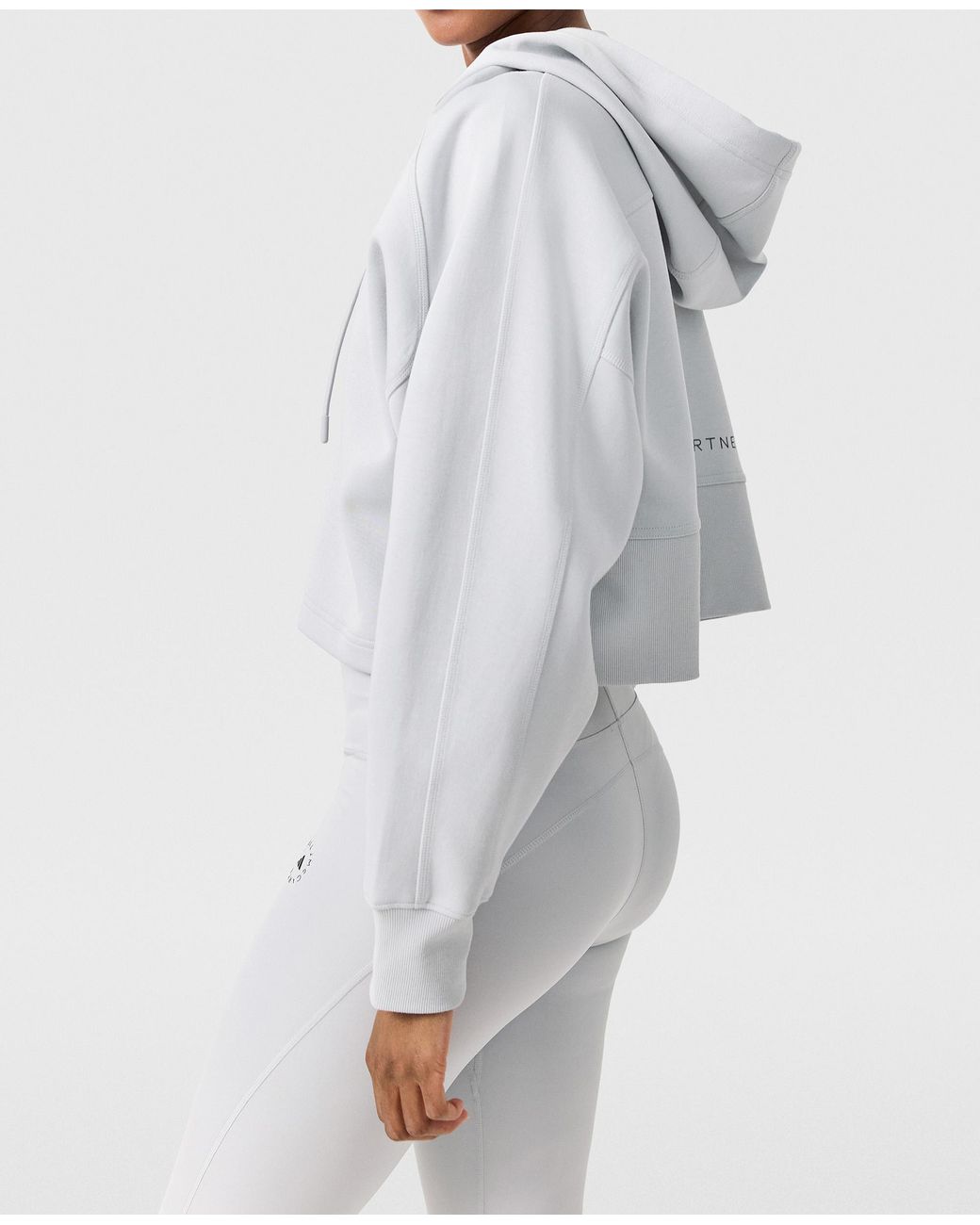 Stella McCartney Blue Logo Cropped Hoodie