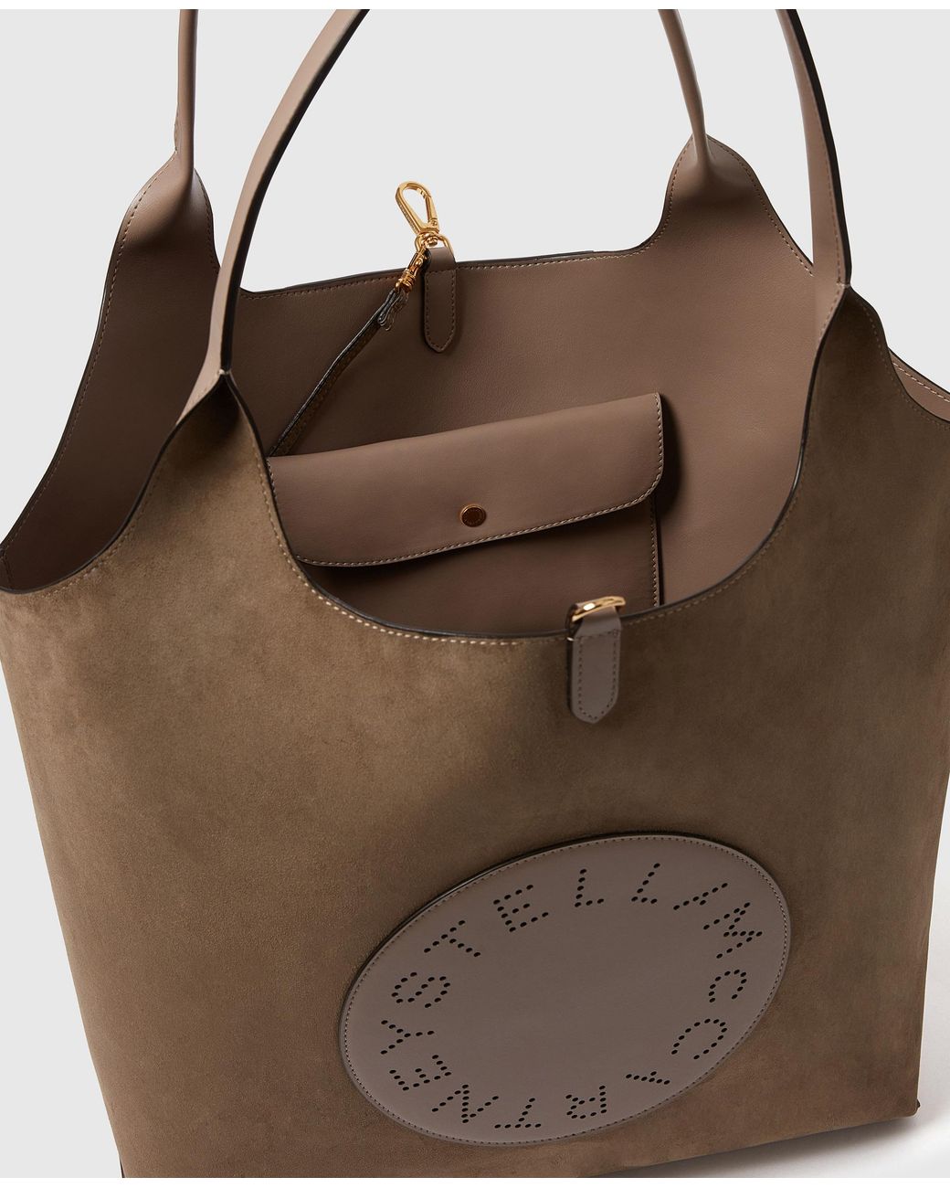 Stella McCartney Brown Logo Reversible Tote Bag