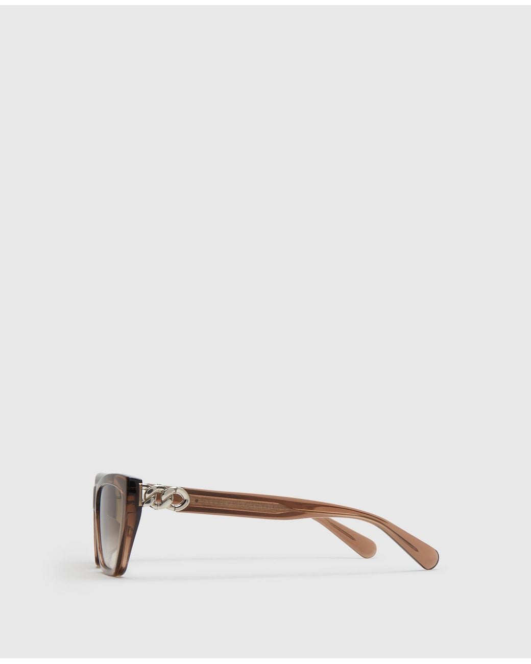 Stella McCartney Natural Exaggerated Cat-Eye Sunglasses
