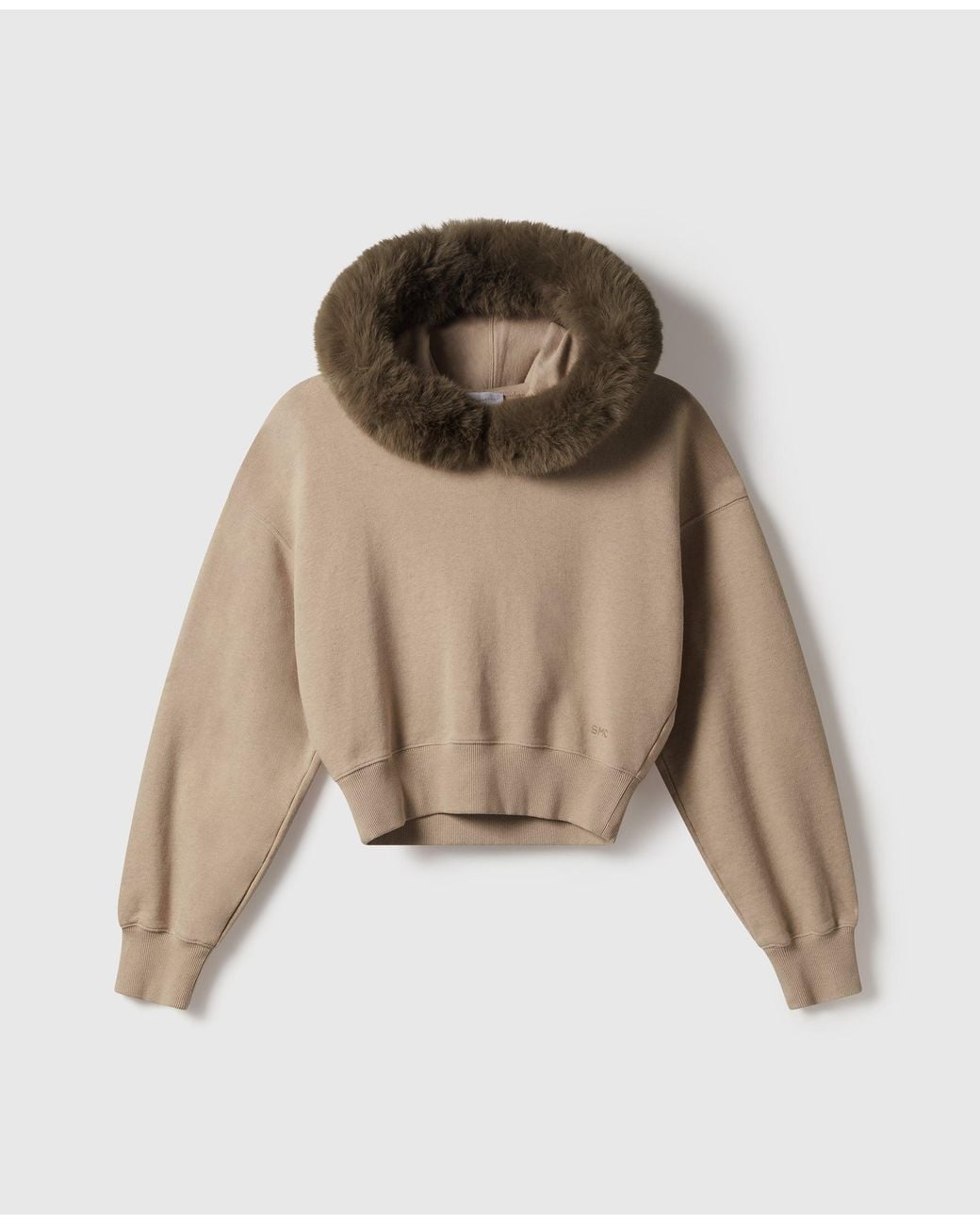 Stella McCartney Natural Vegan Plush Collar Sweatshirt